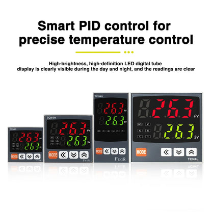 Controlador de Temperatura PID Digital TC4S/TC4H/TC4M, Salida SSR+Relé, Entrada Universal, 110/220VAC