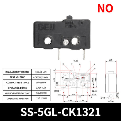10/50/100PCS Micro Limit Switch with Open/Close Function - Durable Snap Action for Home Appliances and Equipment