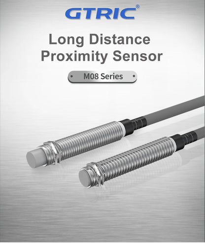 GTRIC Long Distance Proximity Sensor M8 10-30V NPN PNP NO NC Flush Non-Flush Sensing Range 2mm 4mm Inductive Switch