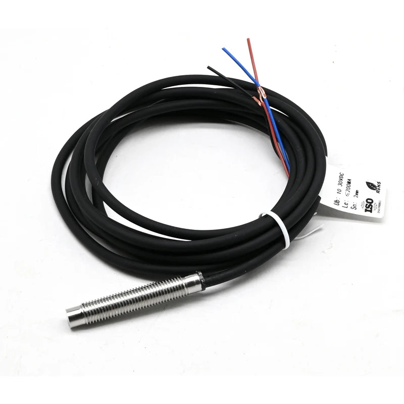 Cloweit M8/M12 All Metal Encapsulated Proximity Switch Sensor Inductive Three Wire NPN Normally Open