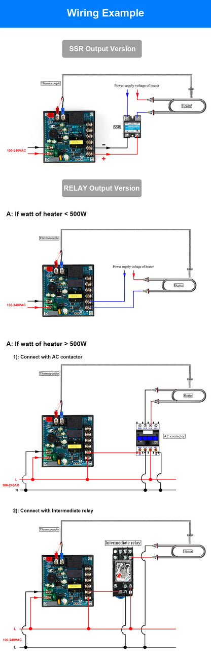 HEATPRESS thermostat with timer and counter function LCD display touch screen Time Alarm PID heat press Temperature controller