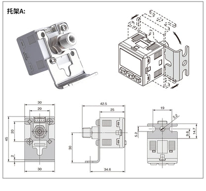 SMC Type ZSE30AF / ISE30A Digital Display Pressure Switch Electronic pressure switch/digital pressure gauge air source processor