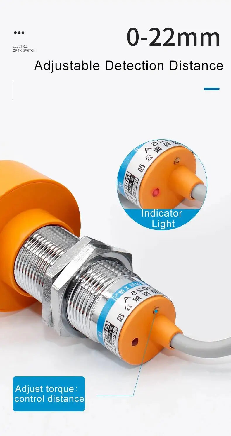 1.1 Meters Inductive Proximity Switch Sensor Waterproof SC-3020A Three Wire NPN PNP NO NC 24V DC AC M40 20mm