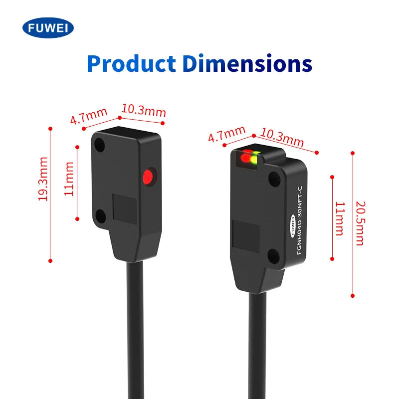 FUWEIFGNH04D-50PFT-C Precision Detection High-speed Stability Ultra-Thin Photoelectric Sensor Micro Sensing Photoelectric Square