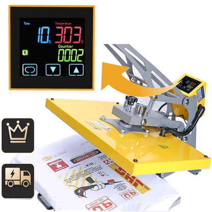 Controlador de Temperatura PID para Termofijado (Heat Press), Temporizador y Contador, Pantalla Táctil LCD