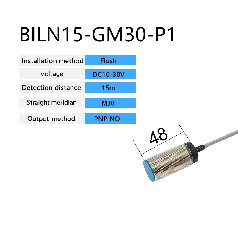 BXUAN M30 Inductive Proximity Switch Sensor Flush DC 10-30V AC90-250V NPN PNP NO NC output