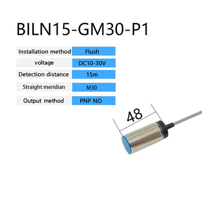 BXUAN M30 Inductive Proximity Switch Sensor Flush DC 10-30V AC90-250V NPN PNP NO NC output
