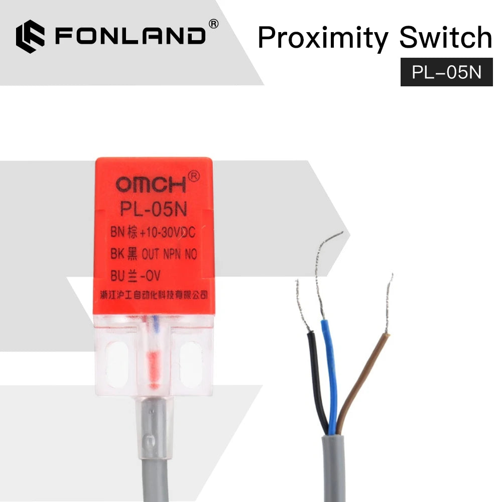 Fonland Inductive Proximity Sensor Switches PL-05N 5mm NPN Out DC10-30V Normal Open ON/OFF Switch