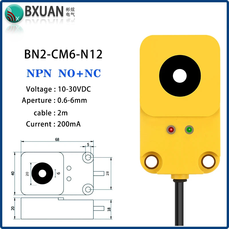 Ring proximity switch sensor 12-24VDC IP67 waterproof Inductive type Detecting metal count NPN or PNP
