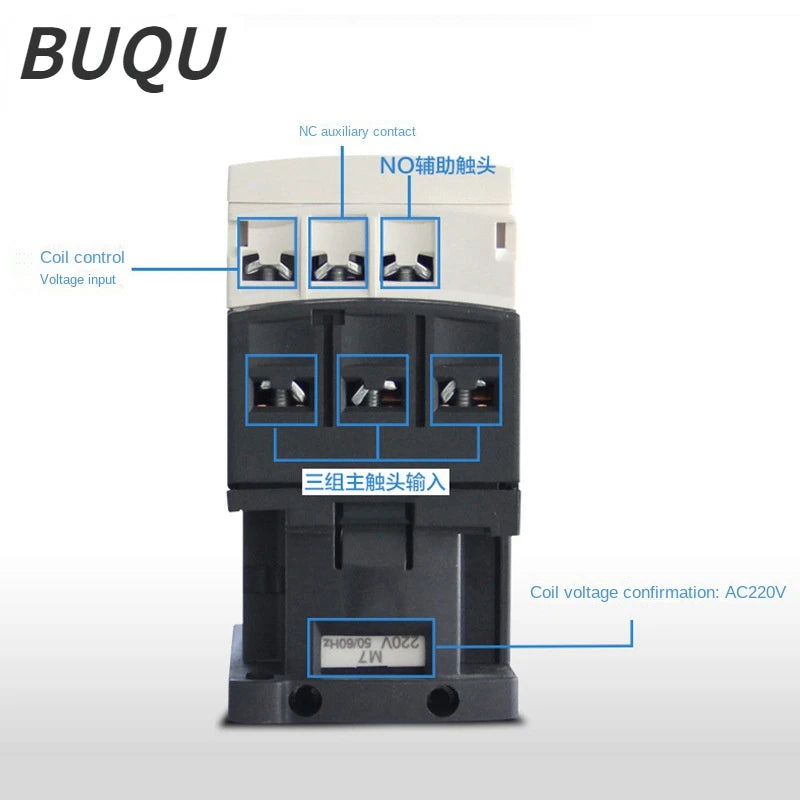 Schneider AC Contactors 220V LC1D Series B7C F7C M7C Q7C - 24V 110V 220V 380V Electrical Control Contactors for Industrial Use