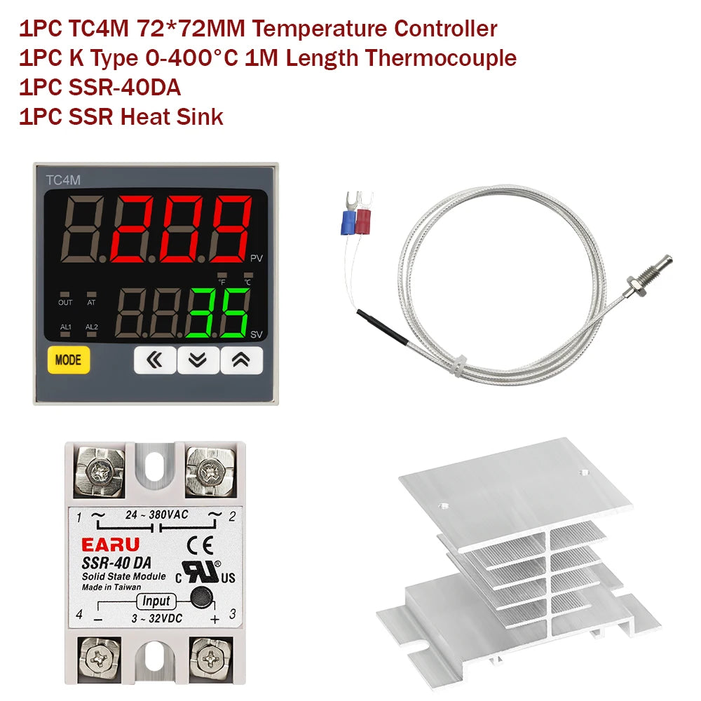 New Intelligen Digital PID Thermostat SSR Relay Voltage Output Universal Input Heating Cool ing Temperature Controller Regulator