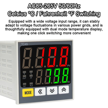 New Intelligen Digital PID Thermostat SSR Relay Voltage Output Universal Input Heating Cool ing Temperature Controller Regulator