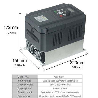 220V1.5KW 2.2KW 4KWSingle Phase input and 3 Phase Output Frequency Converter / Adjustable Speed Drive / Frequency Inverter / VFD