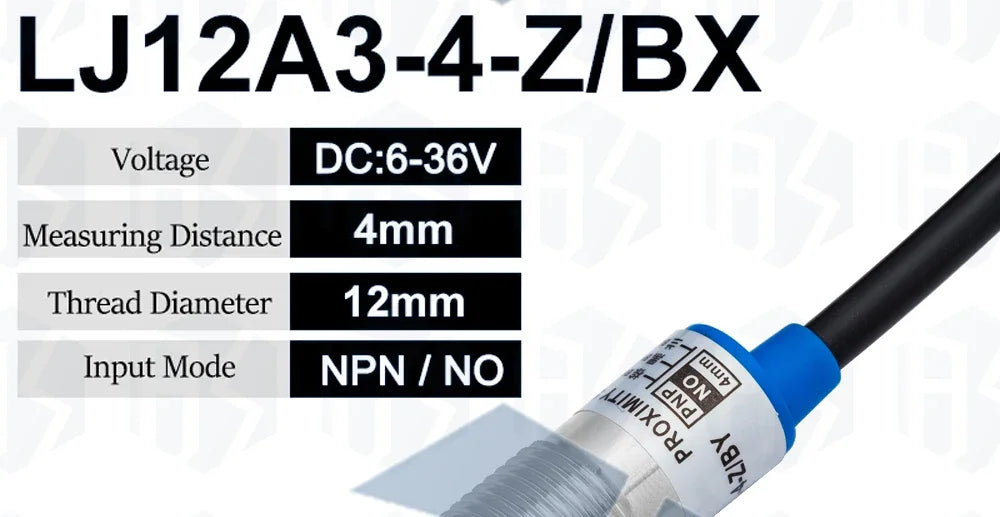 1PCS~10PCS TERFACT ROBOT  LJ12A3-4-Z BX LJ12A3-4-Z/BY New Inductive Proximity Sensor Detection Switch NPN DC 6-36V for Arduino