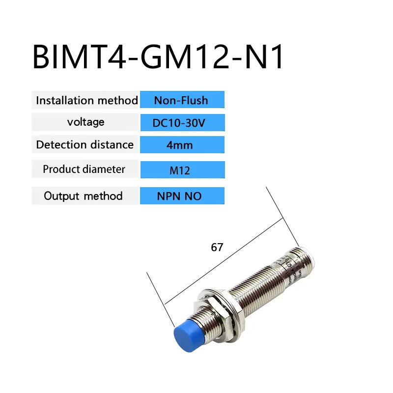 M12 Inductive Proximity Switch Sensor Non-Flush DC 10-30V AC90-250V NPN PNP NO NC output