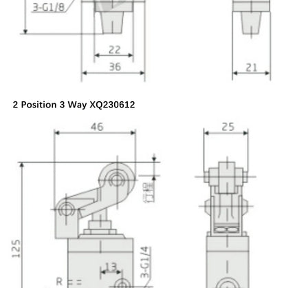 Xinyi type XQ230410 XQ25061 230610 250410 Two Position Three Way Top Stem Valve Pneumatic Mechanical Valve