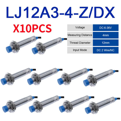 10PCS LJ12A3-4 BX/BY/AX/AY J-DZ/EZ Inductive Proximity Switch LJ12A3-2 BX NPN PNP Sensor NO NC DC5~36V 4mm Detection Distance