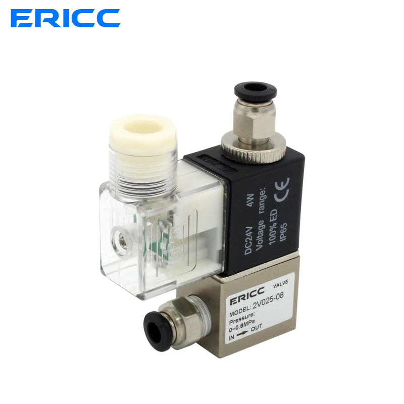 2V025-08 Normally Open 12V 24V 220V 1/4" BSP 2 Way 2 Position Air Solenoid Valve 2V025-08 Pneumatic Control Valve