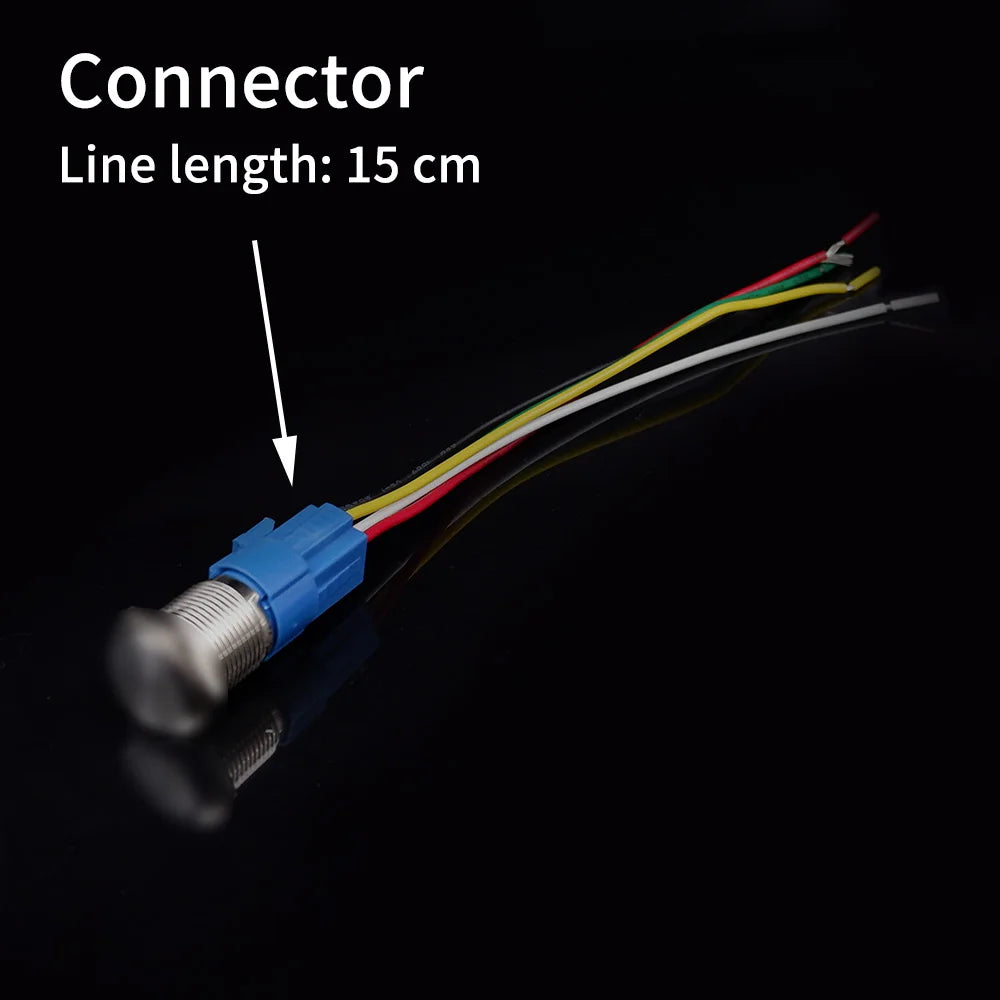 10 pcs  Latching Push Button Switch Metal Shell 16/19/22mmWaterproof Power Symbol Pattern Self-Locking Momentary Fixed 1NO 1NC