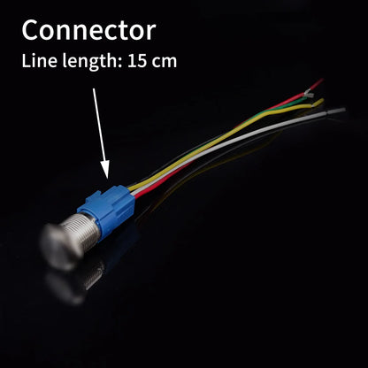 10 pcs  Latching Push Button Switch Metal Shell 16/19/22mmWaterproof Power Symbol Pattern Self-Locking Momentary Fixed 1NO 1NC