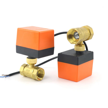 1/2" 3/4" 1" Brass 2-way Motorized Ball Valve DN15/DN20/DN25 Three-Wire two-control Electric Solenoid Valve 220V AC 12V DC