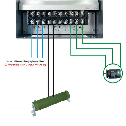 220V1.5KW 2.2KW 4KWSingle Phase input and 3 Phase Output Frequency Converter / Adjustable Speed Drive / Frequency Inverter / VFD