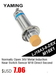 Inductive Metal Proximity Switch M30 Sensor DC Three Line PNP/NPN Normally Open LJ30A3-10-Z/BY Detecting Distance 10mm
