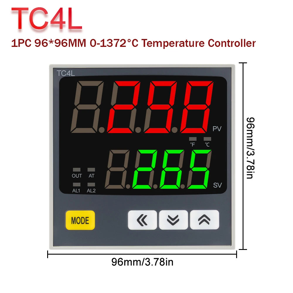 Controlador de Temperatura PID Digital, Salida SSR/Relé/Voltaje, Entrada Universal, Calentar/Enfriar