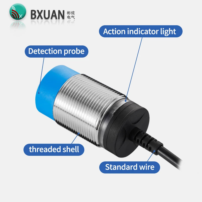 BXUAN M30 Inductive Proximity Switch Sensor Non-Flush DC 10-30V AC90-250V NPN PNP NO NC output
