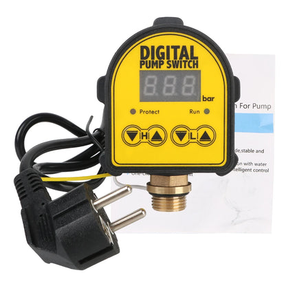 For Water Pump On/OFF 220V Digital Automatic Air Pump Pressure Controller Switch 0-10 Bar 1/2'' interface Water Oil Compressor