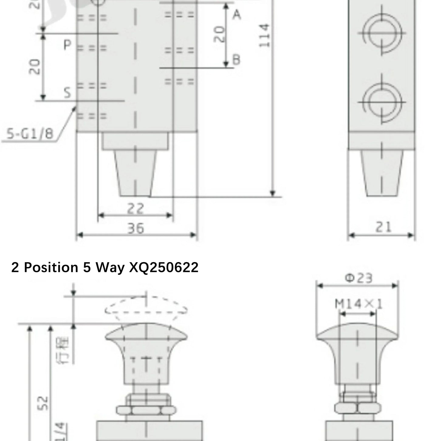 Xinyi type XQ230410 XQ25061 230610 250410 Two Position Three Way Top Stem Valve Pneumatic Mechanical Valve