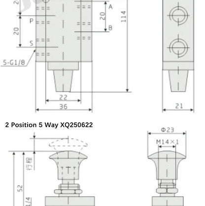 Xinyi type XQ230410 XQ25061 230610 250410 Two Position Three Way Top Stem Valve Pneumatic Mechanical Valve