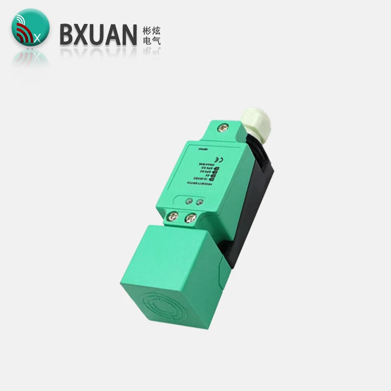BXUAN Square inductive sensor with a detection distance of 20mm, three wire four wire output NPN PNP AC NO NC