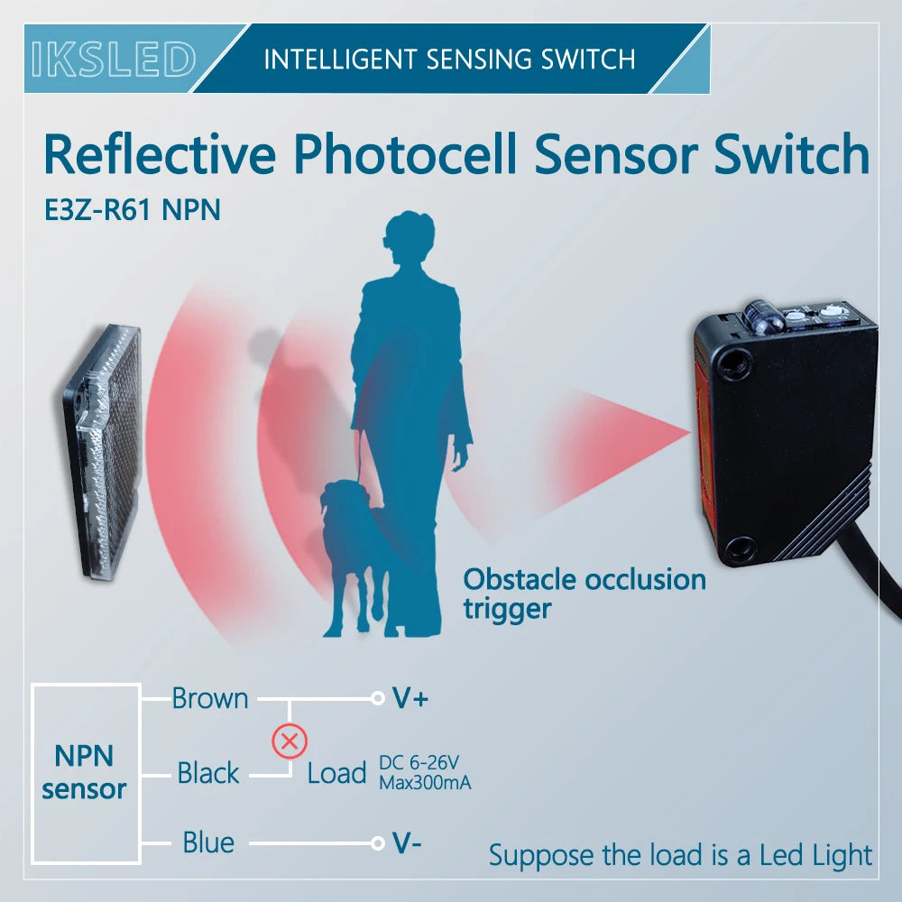 E3Z-R61 Photoelectric Switch DC 12~24V Diffuse Reflection Infrared Switch Diffuse Reflective Sensor