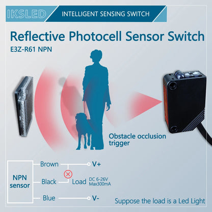 E3Z-R61 Photoelectric Switch DC 12~24V Diffuse Reflection Infrared Switch Diffuse Reflective Sensor