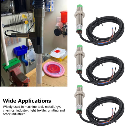 5 Pcs Inductive Proximity Sensor M12 Approach Sensor NPN NC IP65 Waterproof Inductive Proximity Switch 6-36VDC