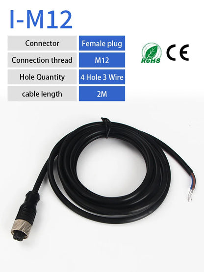 GTRIC Inductive Proximity Sensor M30 Series M12 4pins Plug-in Connector Type NPN PNP Flush Industrial Non-contact Metal Switch