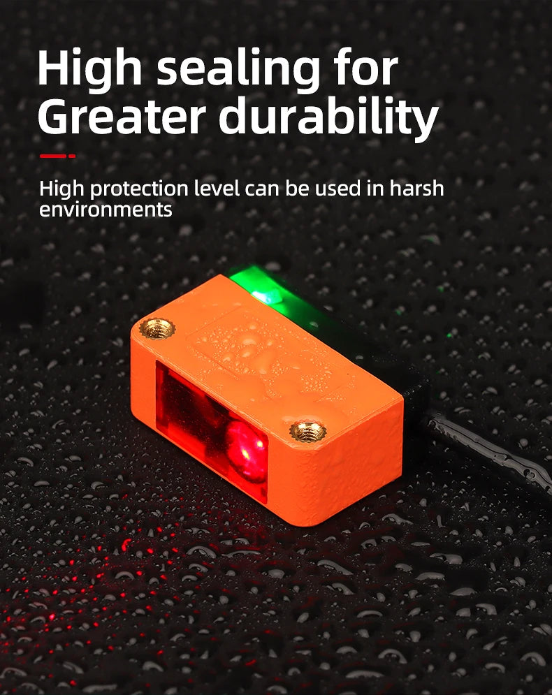10-300mm Sensing Distance Infrared Diffuse Reflection BackgroundPNP/NPN NO/NC IP67 Optical Sensor DC10-30V Adjustable