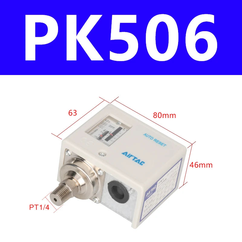 Presostato Controlador de Presión PK503 / PK506 / PK510 (opción con conector de manguera)