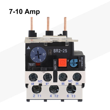 Thermal Overload Motor Relay 3 Phase AC 50Hz/60Hz FR NR2-25 IP20 Plug-in With Indicator Light For CJX2 Series Contactors