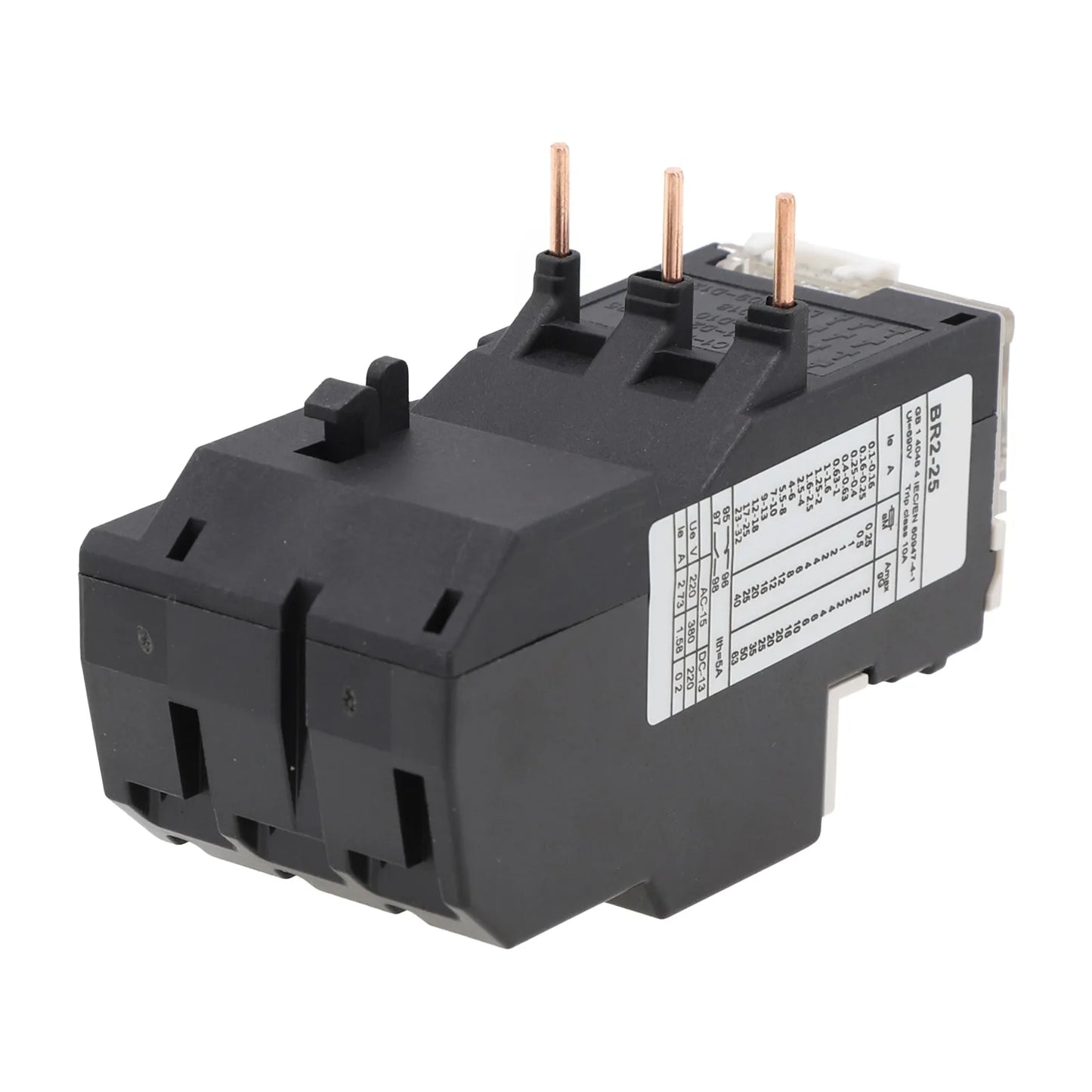 Thermal Overload Motor Relay 3 Phase AC 50Hz/60Hz FR NR2-25 IP20 Plug-in With Indicator Light For CJX2 Series Contactors