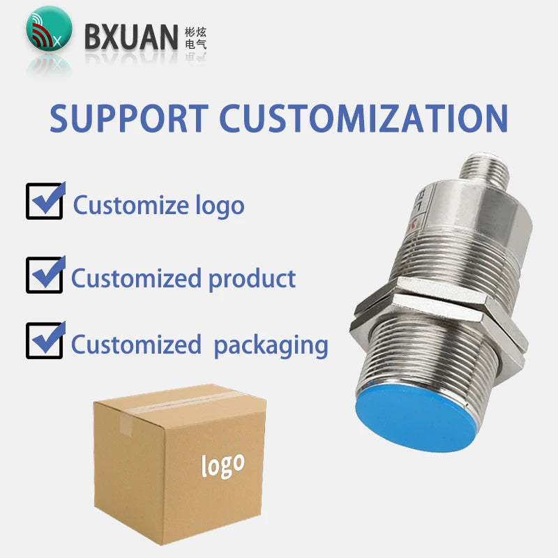 BXUAN M30 Inductive Proximity Switch Sensor Non-Flush DC 10-30V AC90-250V NPN PNP NO NC output