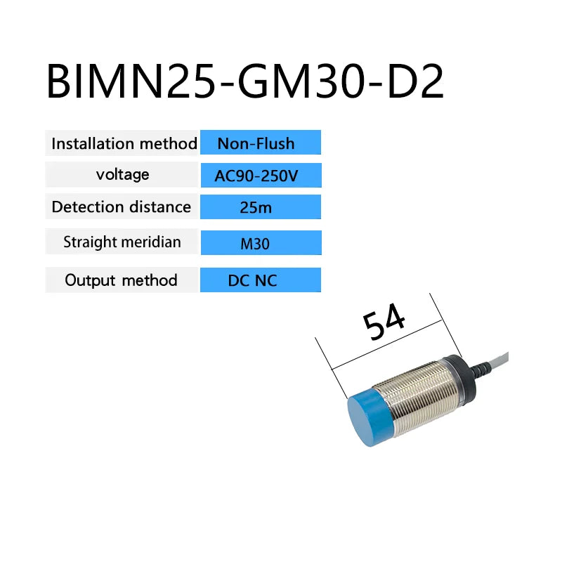 M30 Inductive Proximity Switch Sensor Non-Flush DC 10-30V AC90-250V NPN PNP NO NC output