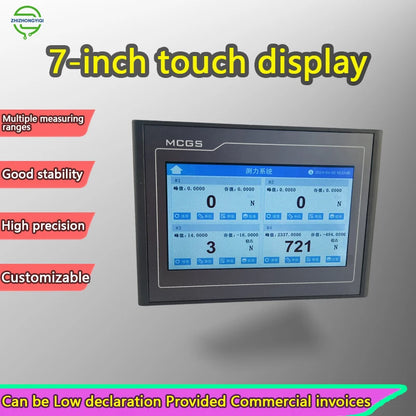 Touch Display Measuring System, 7 Inputs + 16 NPN Transistor Outputs, USB Data Export  PLC Touchscreen Measurement Controller
