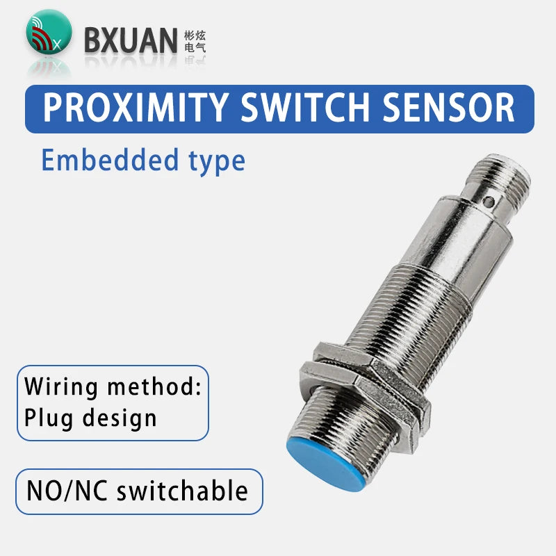 BXUAN M18 Inductive Proximity Switch Sensor Flush DC 10-30V AC90-250V NPN PNP NO NC output