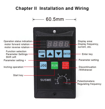 Mico Frequency Converter 750W VFD Single Phase 220V Input 3 Phase 220V Output RS485 Inverter for Ac 3 Phase Motor Drive