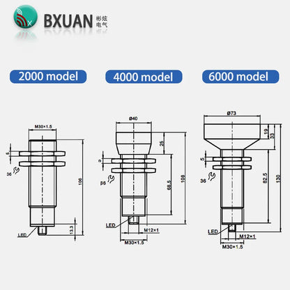 ultrasonic sensor detection range 8000mm 24VDC GM30 NPN PNP non-contact liquid level detection proximity sensor induction switch