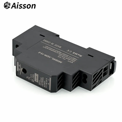 HDR-15 Series 15W Ultrathin Switching Power Supply with DC 5V/12V/24V/48V Outputs 100-240VAC Input DIN Rail Mounting