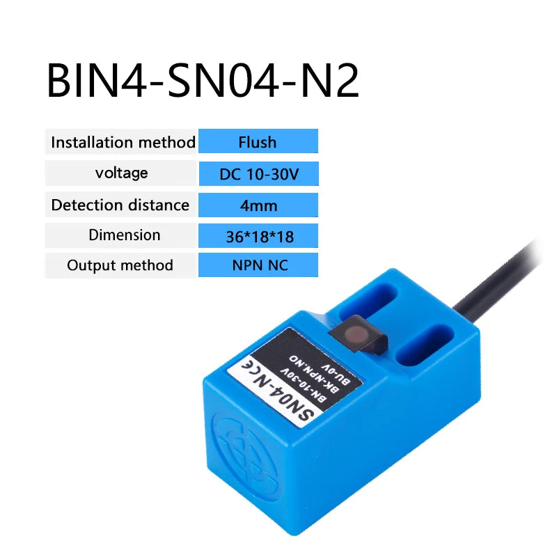 BXUAN SN04 Square Inductive Proximity Switch NPN NO PNP NO 4mm Inductive Sensor