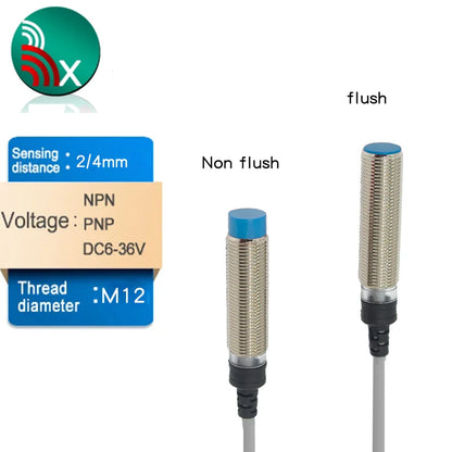 M12 Proximity switch sensor analog output NPN PNP Inductive proximity sensor 24V